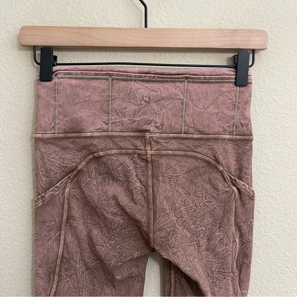 Lululemon Fast and Free Tight 25" Ice Dye Leggings High Rise Brown Earth Nulux 4 - Picture 11 of 14